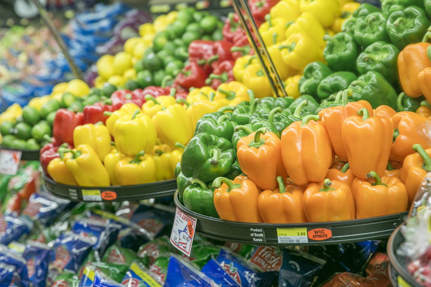 Fresh vegetables sit on the shelves of the commissary during the Healthy Lifestyles event held May 26, 2017 at Sagamihara Family Housing Area Commissary.